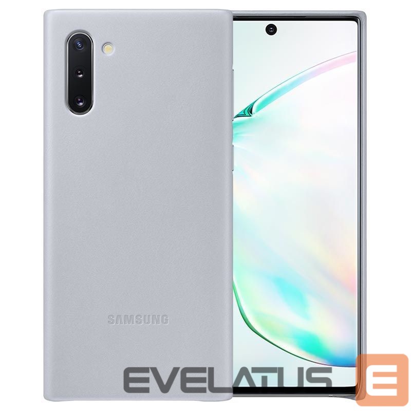 Aizmugurējais vāciņš Samsung Galaxy Note 10 Leather Cover Gray