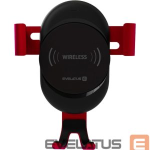 Auto turētājs Evelatus - Gravity Car Holder with Wireless Charger WCH02 Red