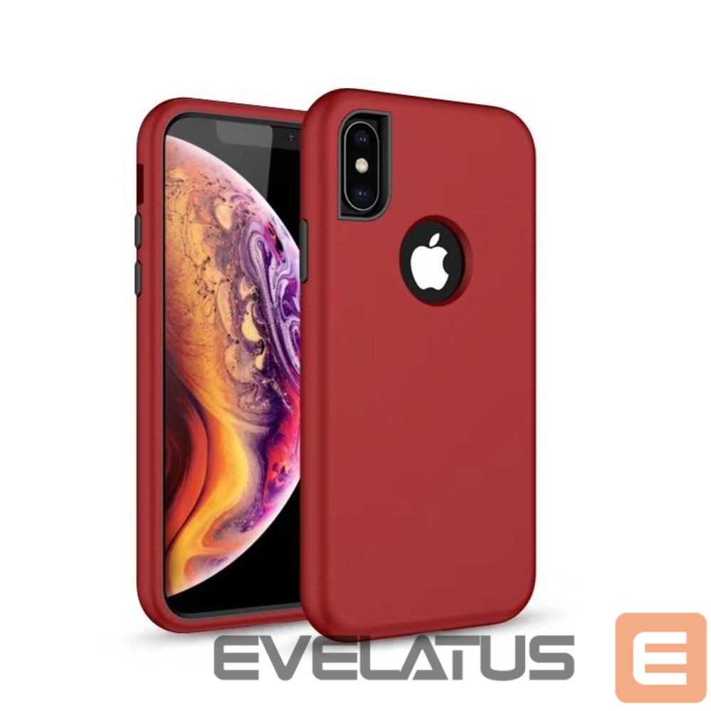 Aizmugurējais vāciņš iLike Samsung Galaxy A10 Defender Solid 3in1 case Red