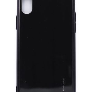 Aizmugurējais vāciņš Evelatus Apple iPhone X/XS Water Ripple Full Color Electroplating Tempered Glass Black