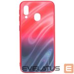 Aizmugurējais vāciņš Evelatus Samsung Galaxy A40 Water Ripple Gradient Color Anti-Explosion Tempered Glass Case Gradient Red-Black