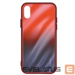 Aizmugurējais vāciņš Evelatus Xiaomi Xiaomi Redmi Note 8 / Redmi Note 8 2021 Water Ripple Gradient Color Anti-Explosion Tempered Glass Case Gradient Red-Black