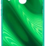 Aizmugurējais vāciņš Evelatus Samsung Galaxy A40 Water Ripple Full Color Electroplating Tempered Glass Case Green