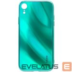 Aizmugurējais vāciņš Evelatus Apple iPhone XR Water Ripple Full Color Electroplating Tempered Glass Case Green