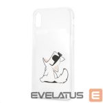 Aizmugurējais vāciņš Karl Lagerfeld Apple iPhone XR Fun Choupette No Rope Hard Case Transparent