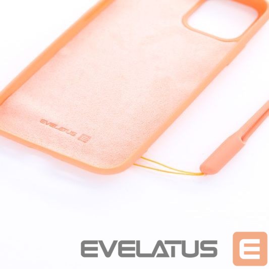 Aizmugurējais vāciņš Evelatus Apple iPhone 11 Pro Soft Touch Silicone Case with Strap Pink