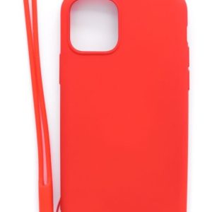 Aizmugurējais vāciņš Evelatus Apple iPhone 11 Pro Soft Touch Silicone Case with Strap Red