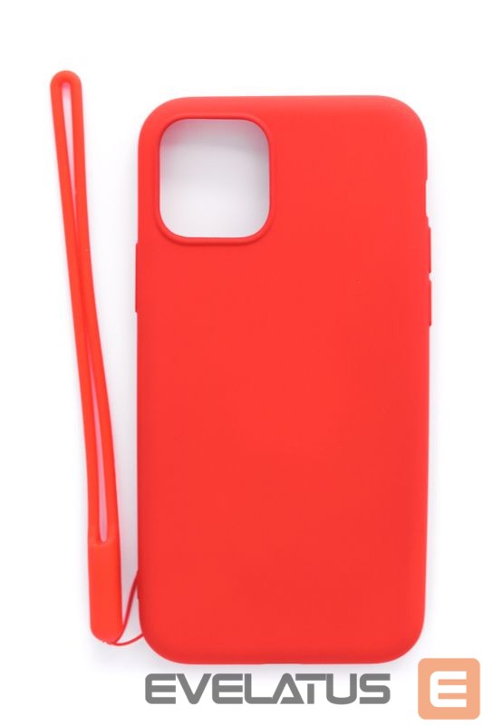 Aizmugurējais vāciņš Evelatus Apple iPhone 11 Pro Soft Touch Silicone Case with Strap Red