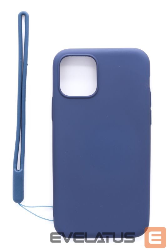 Aizmugurējais vāciņš Evelatus Apple iPhone 11 Pro Soft Touch Silicone Case with Strap Dark Blue