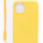 Aizmugurējais vāciņš Evelatus Apple iPhone 11 Pro Soft Touch Silicone Case with Strap Yellow