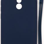 Aizmugurējais vāciņš Evelatus Xiaomi Redmi 8 Soft Touch Silicone Case with Strap Dark Blue