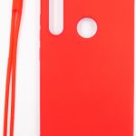 Aizmugurējais vāciņš Evelatus Xiaomi Xiaomi Redmi Note 8 / Redmi Note 8 2021 Soft Touch Silicone Case with Strap Red