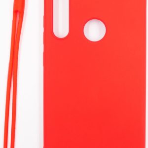 Aizmugurējais vāciņš Evelatus Xiaomi Xiaomi Redmi Note 8 / Redmi Note 8 2021 Soft Touch Silicone Case with Strap Red