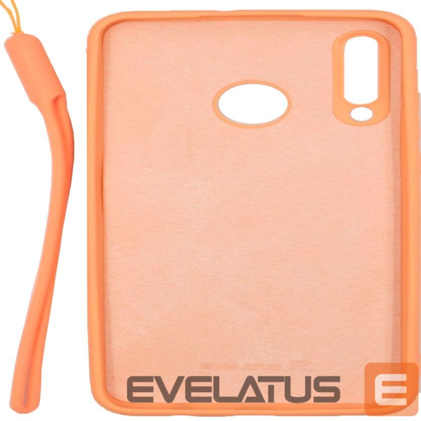 Aizmugurējais vāciņš Evelatus Huawei P30 Lite Soft Touch Silicone Case with Strap Pink