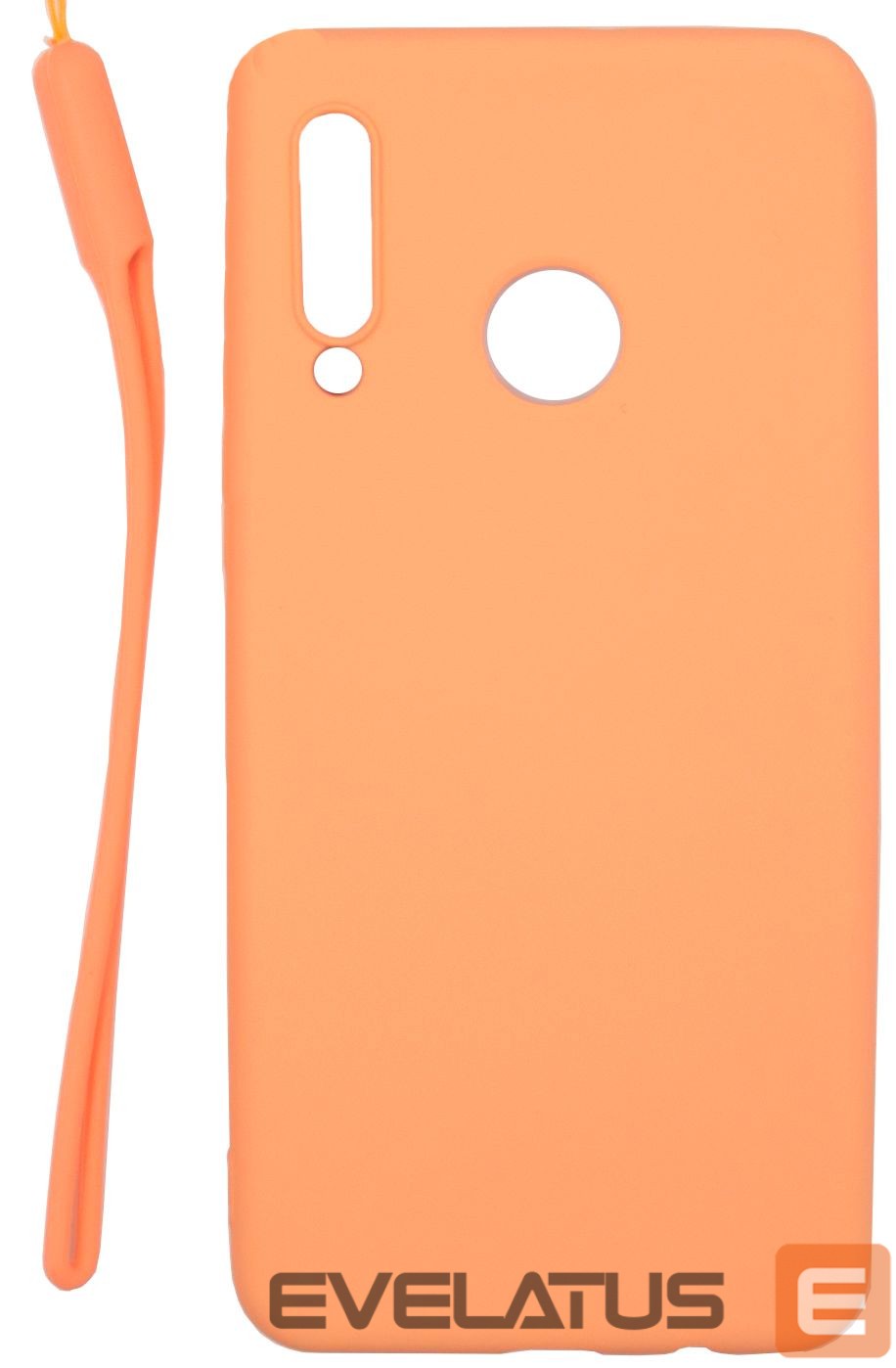 Aizmugurējais vāciņš Evelatus Huawei P30 Lite Soft Touch Silicone Case with Strap Pink