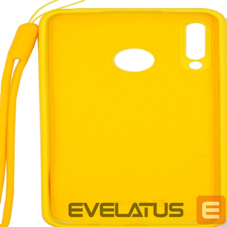 Aizmugurējais vāciņš Evelatus Huawei P30 Lite Soft Touch Silicone Case with Strap Yellow