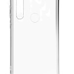 Aizmugurējais vāciņš Evelatus Xiaomi Xiaomi Redmi Note 8 / Redmi Note 8 2021 Silicone Transparent with Necklace TPU Strap Silver