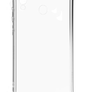 Aizmugurējais vāciņš Evelatus Huawei Y7 2019 Silicone Transparent with Necklace TPU Strap Silver