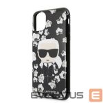 Aizmugurējais vāciņš Karl Lagerfeld Apple iPhone 11 TPU Flower Cover Black