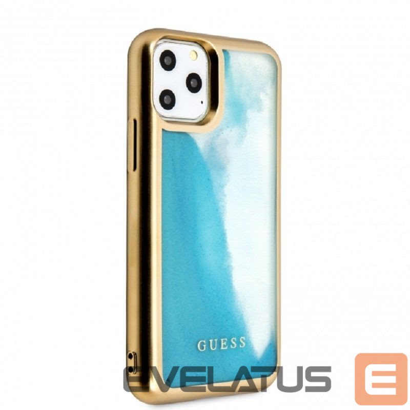 Aizmugurējais vāciņš Guess Apple iPhone 11 Pro PC/TPU Glow In Dark Sand Gold Blue