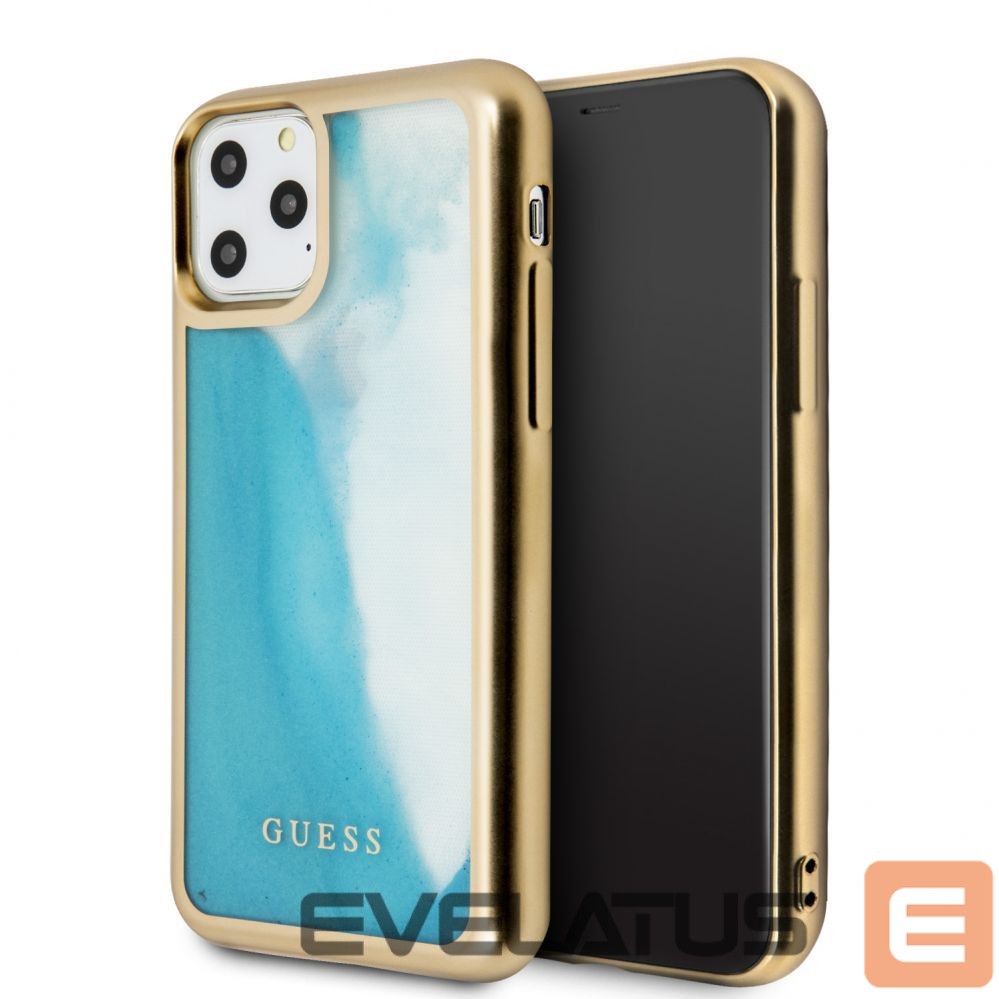 Aizmugurējais vāciņš Guess Apple iPhone 11 Pro PC/TPU Glow In Dark Sand Gold Blue
