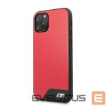 Aizmugurējais vāciņš BMW Apple iPhone 11 Pro Hardcase Smooth PU Leather Red