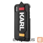 Aizmugurējais vāciņš Karl Lagerfeld Apple iPhone X/XS PU Case With Strap Black