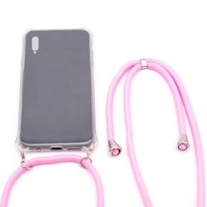 Aizmugurējais vāciņš Evelatus Samsung A40 Case with rope Pink Transparent