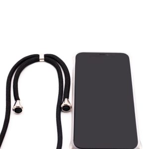 Aizmugurējais vāciņš Evelatus Samsung A50 Case with rope Black Transparent