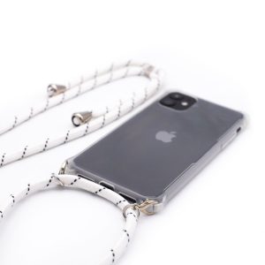 Aizmugurējais vāciņš Evelatus Apple iPhone 11 Silicone Transparent with Necklace TPU Strap Transparent