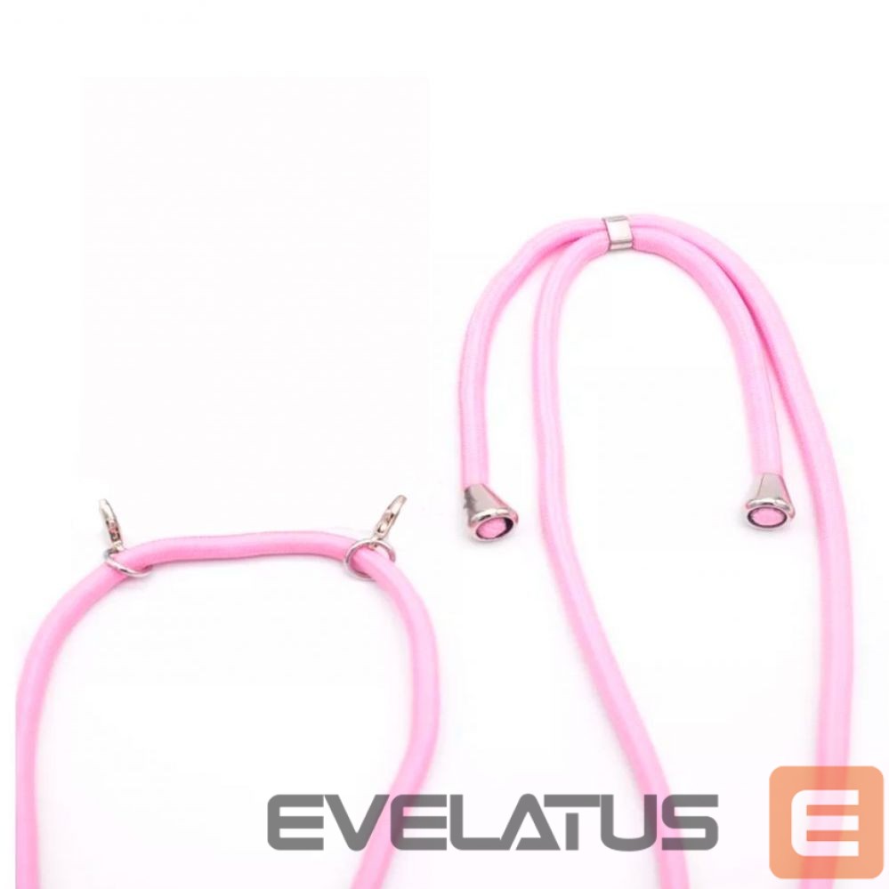 Aizmugurējais vāciņš Evelatus Samsung A40s Case with rope Pink Transparent