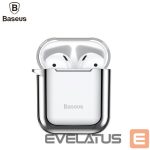 Aizmugurējais vāciņš Baseus Apple Metallic Shining Ultra-thin Silicone Protector Case with Hook for Airpods 1 / 2 Silver