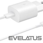 Adapteris Samsung  Samsung Travel Quick charger Type-C to Type-C 25W, 1M EP-TA800XWEGWW White