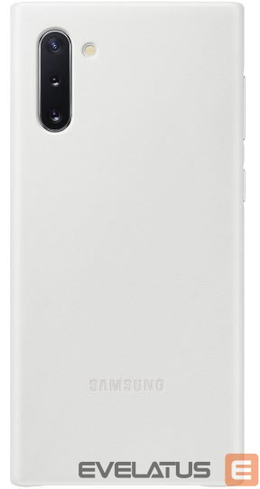 Aizmugurējais vāciņš Samsung Note 10 Leather cover case White