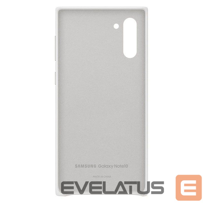Aizmugurējais vāciņš Samsung Note 10 Leather cover case White