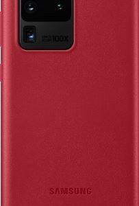 Aizmugurējais vāciņš Samsung  Galaxy S20 Ultra Leather Cover Red