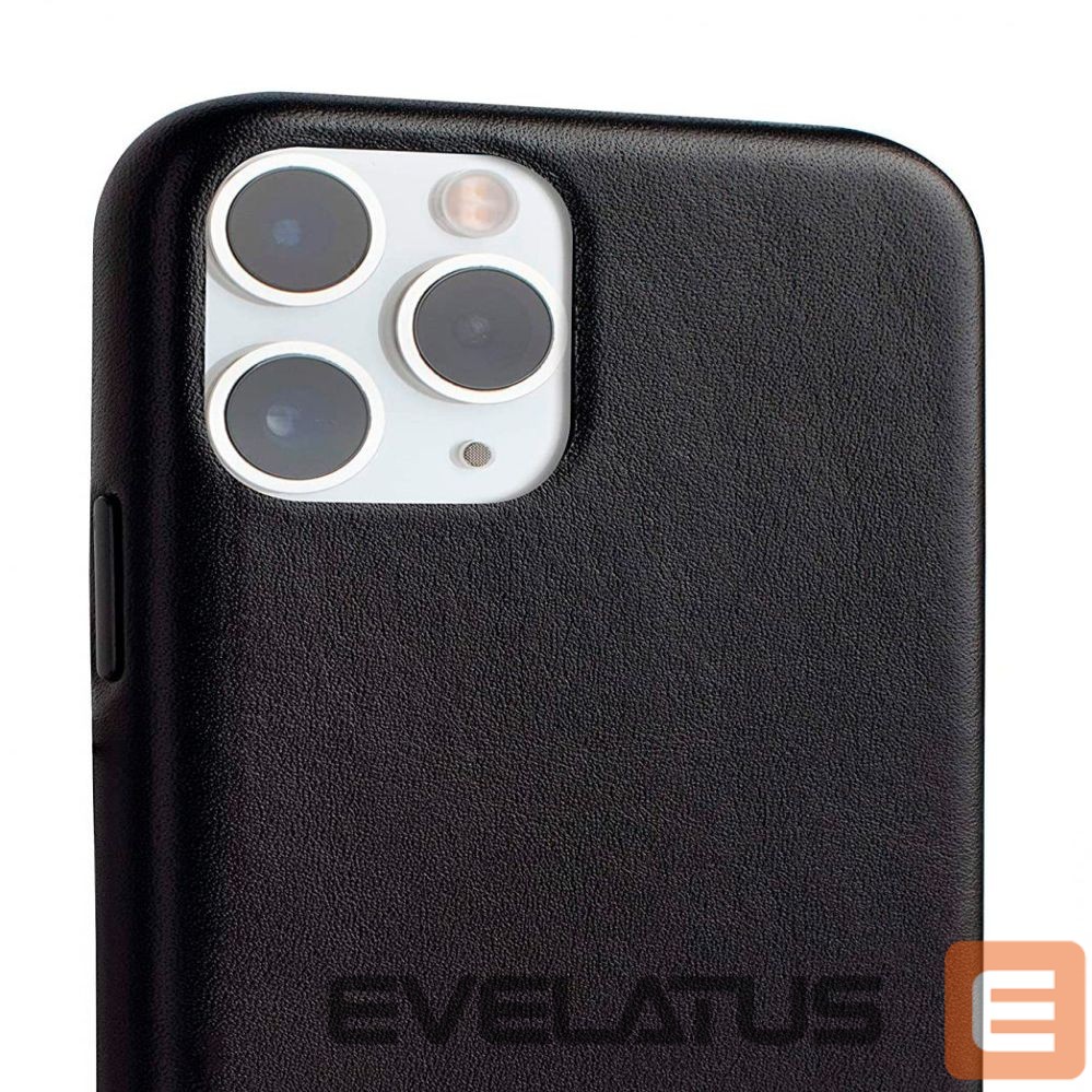 Aizmugurējais vāciņš Evelatus Apple iPhone 11 Pro Max Leather Case Black