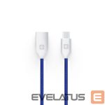 Kabelis Evelatus - MicroUSB cable EDC04 Blue