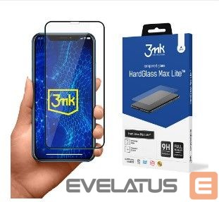 Aizsargstikls 3MK Apple iPhone XR/11 Black HardGlass Max Lite