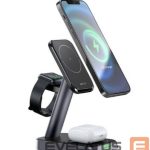 Dokstacija Acefast  E3 desktop three-in-one wireless charging stand Black