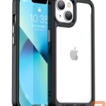 Aizmugurējais vāciņš iLike Apple iPhone 14 hard cover with a gel frame Transparent Black