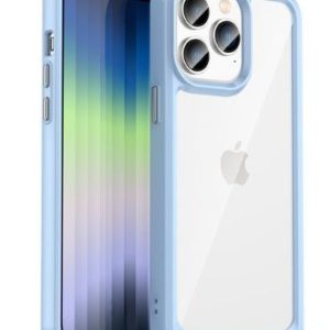 Aizmugurējais vāciņš iLike Apple iPhone 14 Pro Max hard case with a gel frame Translucent Blue