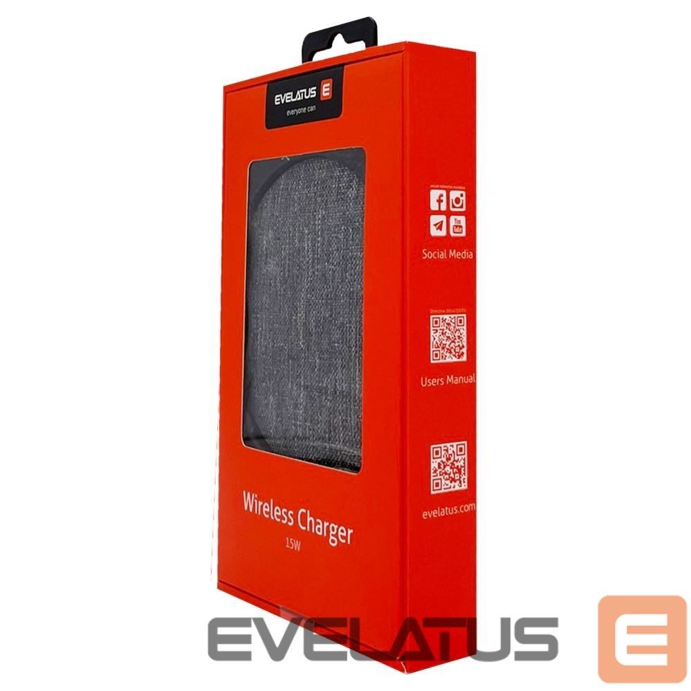 Bezvadu lādētājs Evelatus - Evelatus Wireless Desk charger EWC04 Fabric