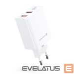 Adapteris Evelatus  Evelatus Travel Charger EU Wall 3 Ports 32W USB-C / USB-A2 ETC06 White