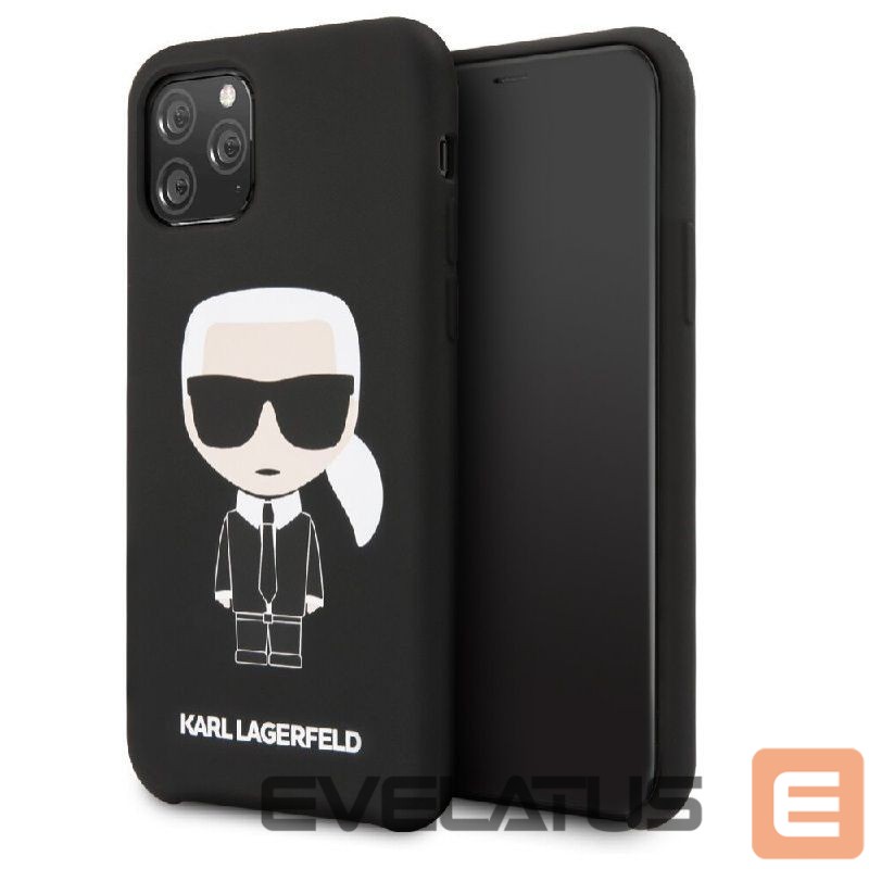 Aizmugurējais vāciņš Karl Lagerfeld Apple iPhone 11 Pro Iconic Silicone Cover Black