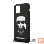 Aizmugurējais vāciņš Karl Lagerfeld Apple iPhone 11 Pro Iconic Silicone Cover Black