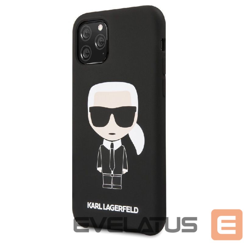 Aizmugurējais vāciņš Karl Lagerfeld Apple iPhone 11 Pro Iconic Silicone Cover Black