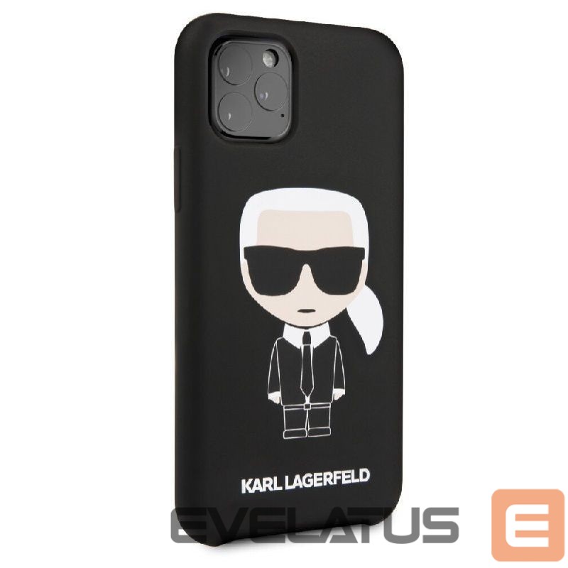 Aizmugurējais vāciņš Karl Lagerfeld Apple iPhone 11 Pro Iconic Silicone Cover Black