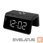Bezvadu lādētājs Evelatus  Evelatus Wireless Charging Clock WCC01BK Black