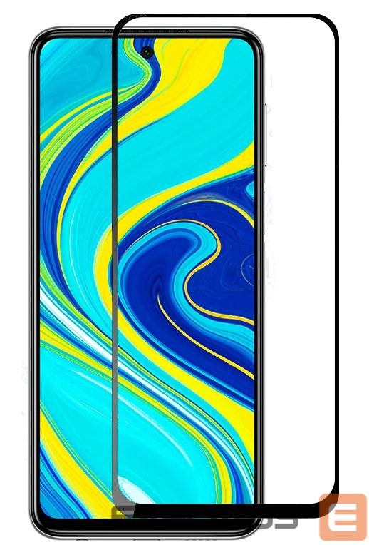 Aizsargstikls iLike Xiaomi Redmi Note 9 2.5D / Redmi 9T / Poco M3 Black Frame Full Glue